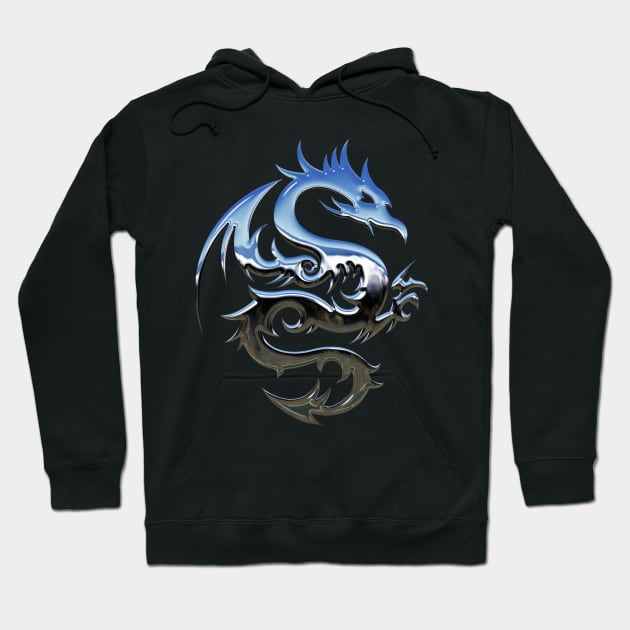 Chrome Dragon Hoodie by skycloudpics